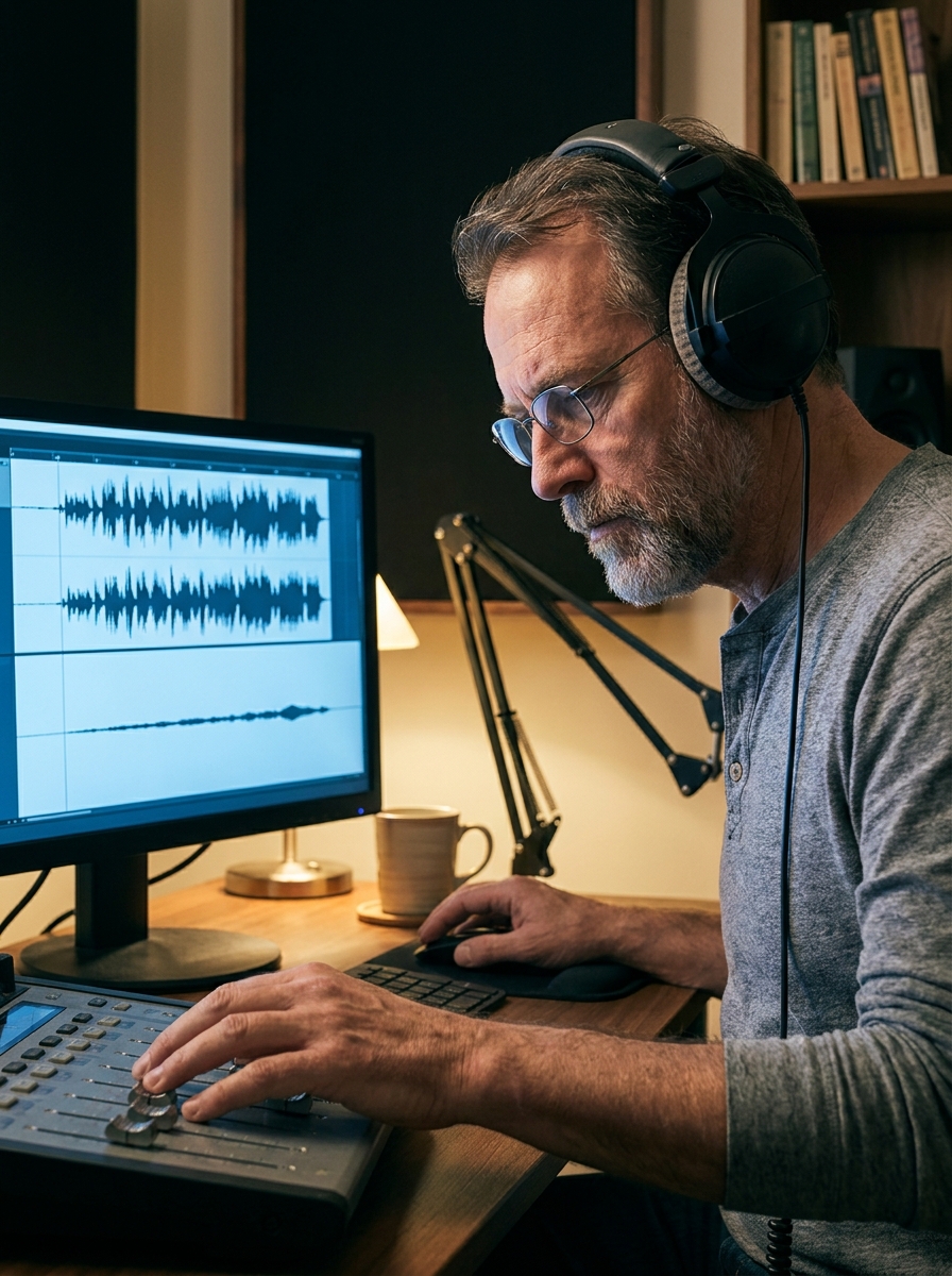 podcast underscore · bed under dialogue